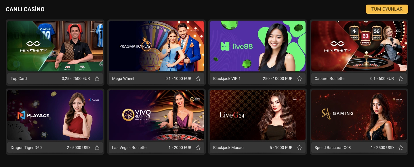 Betandyou Canlı Casino